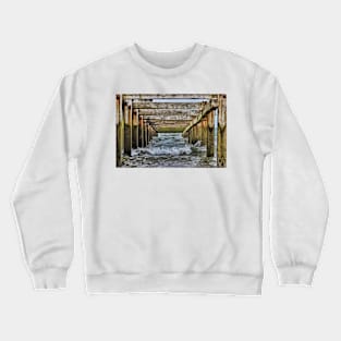 Groynes at Horsey Gap Crewneck Sweatshirt